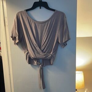 Heavenly by Victoria Light Purple Crop Top with Tie in the back